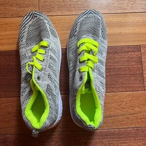 Women's Sneakers in Gray and Bright Yellow
